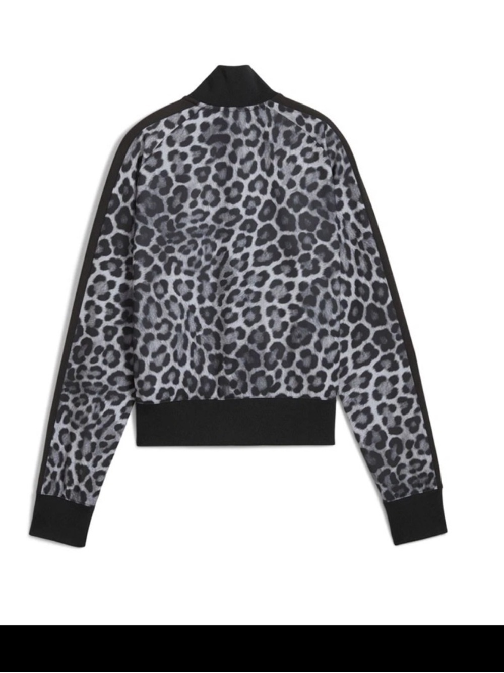 Puma Gray Leopard Print Bomber Jacket - Picture 2 of 8